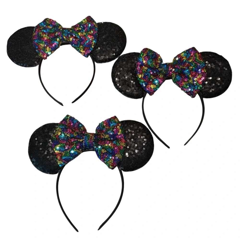DISNEY Mouse Ears Birthday Party Costume Headbands — NWOT—Extras from 6 y/o Bday